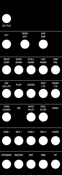 Mooney M20J/M20K Circuit Breaker Panel - Click Image to Close